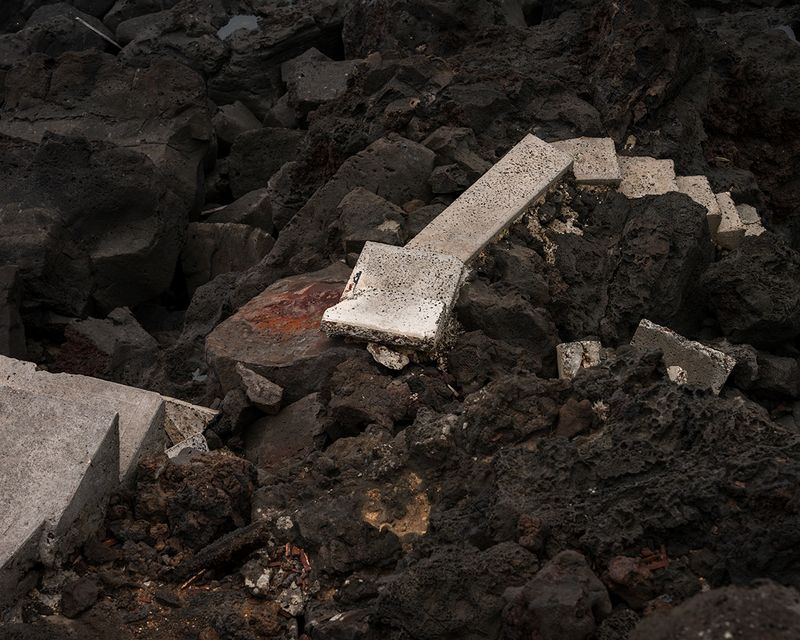 © Shannon - Broken Stairs (Former Loading Site), Kalawao, 2018, 32 x 40 inches, archival inkjet print