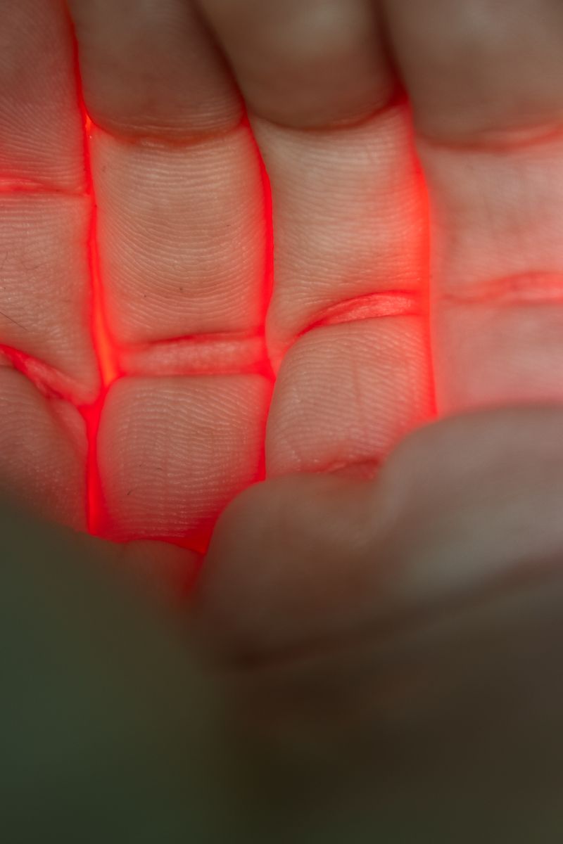 © lou muñoz - Red Palm, 2025, Inkjet Print. Borderless, one-page spread.