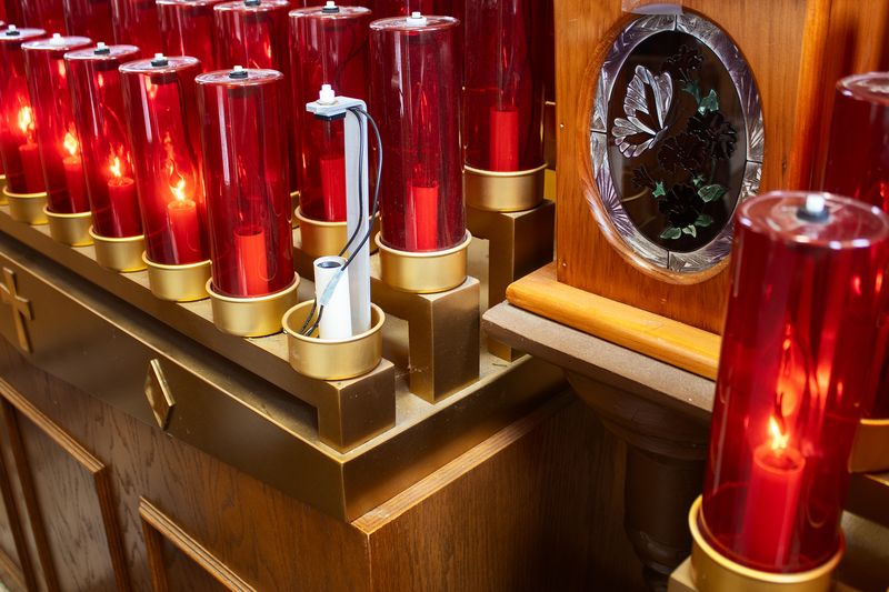 © lou muñoz - Shrine, 2025, Inkjet Print. Borderless two-page spread.