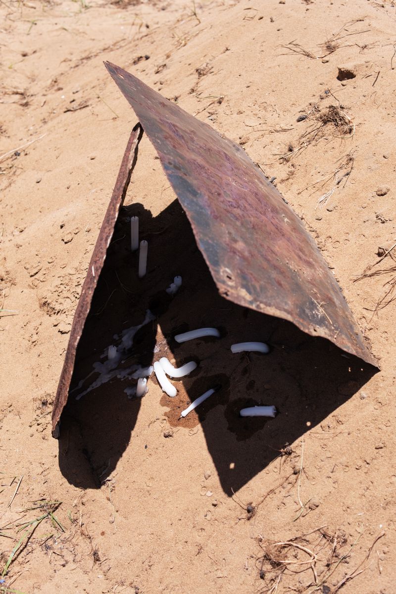© Sabine van Wechem - Candles are protected for the wind and sun at the cemetery.