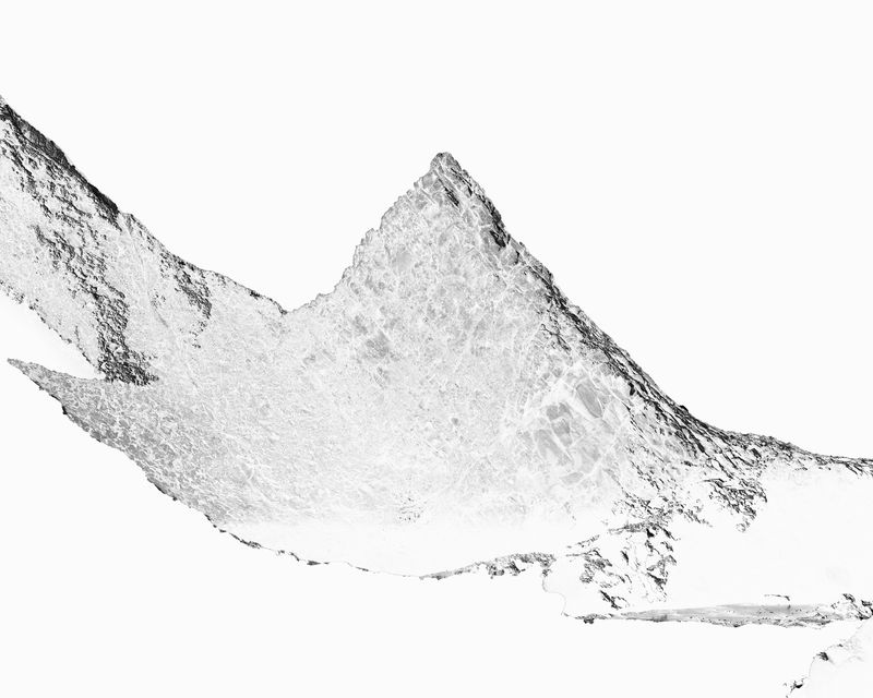 © Adam Thorman - 2025. VOID. An erasure of an inversion: white on white.