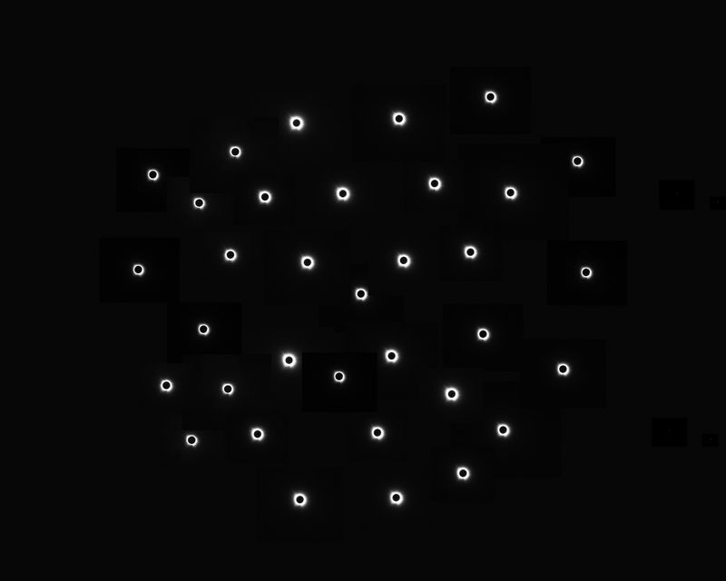 © Adam Thorman - 2024. VOID. A montage made up of different photographs I made of the corona of a total solar eclipse.