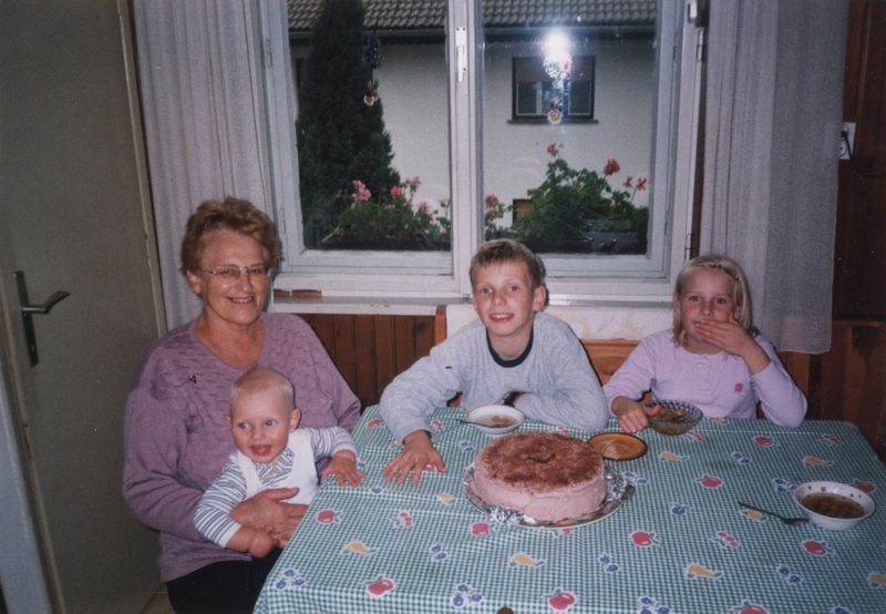 © Lucija Rosc - Mica, Oskar, Patrik, and Lucija for Mica's birthday, 2003