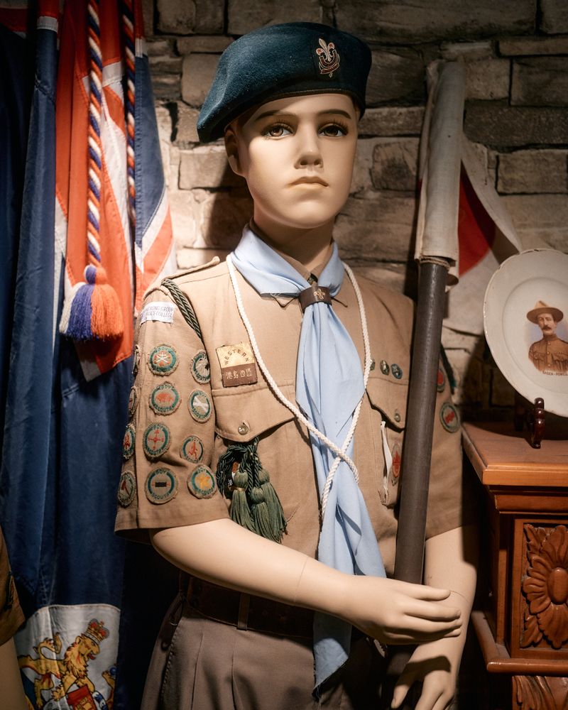 © Chung-wai Wong - A Caucasian boy scout figure in The Hong Kong Scout Centre.