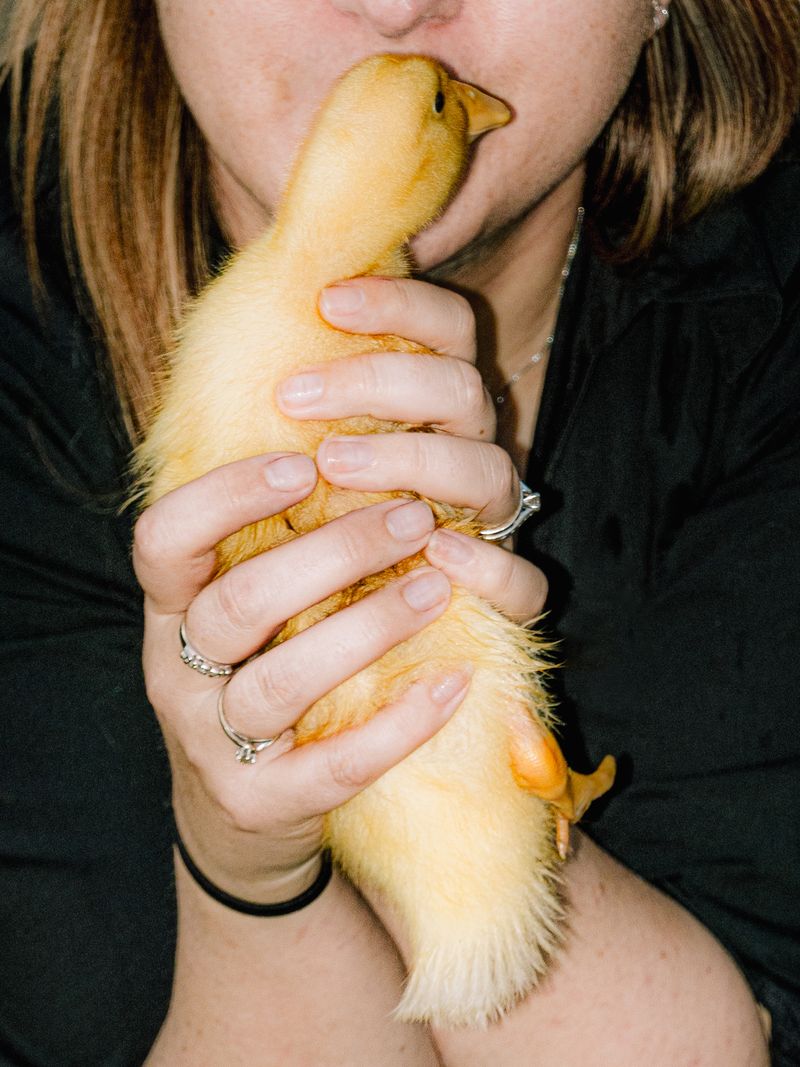 © Emmaline Zanelli - A woman who works on site at Olympic Dam shows me her duckling. 2023