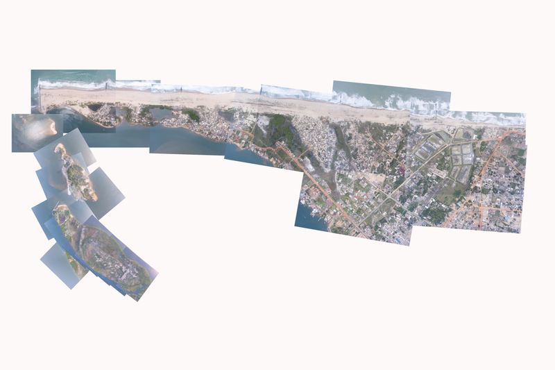 © Ofoe Amegavie - Stitched drone images of Ada-foah to Azizakpe Island, 2020