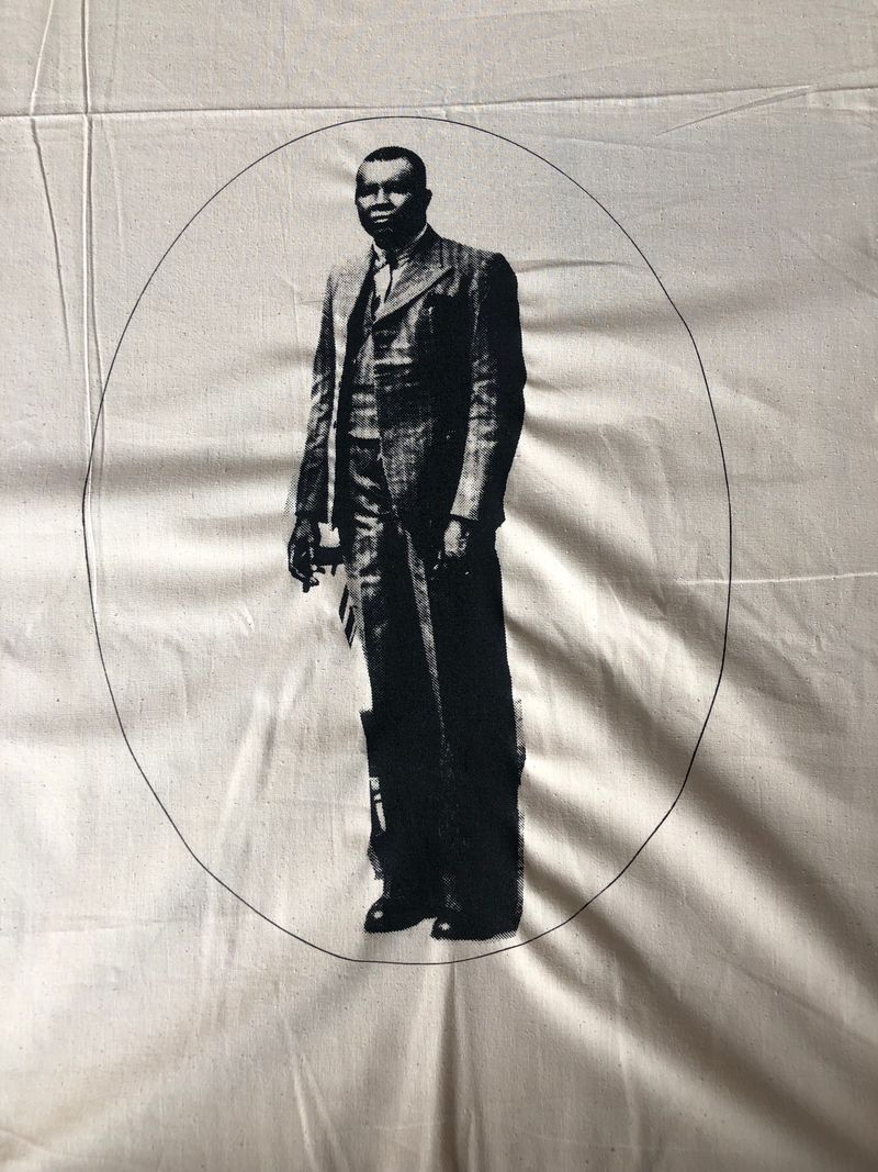 © Ofoe Amegavie - Curatorial Concept Scanned image from Amegavie family archive screen printed.