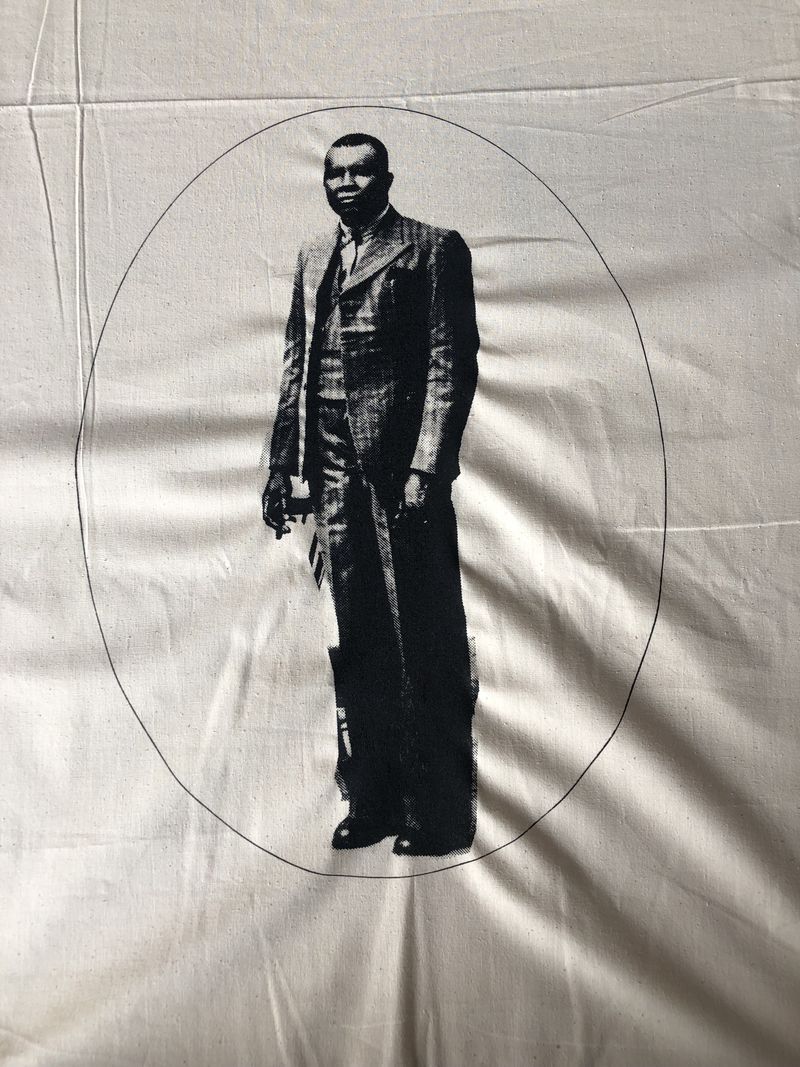 © Ofoe Amegavie - Curatorial Concept Scanned image from Amegavie family archive screen printed.