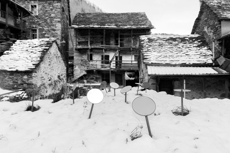 © Filippo Venturi - Art installation in the garden of a private residence. Viganella, 2026.