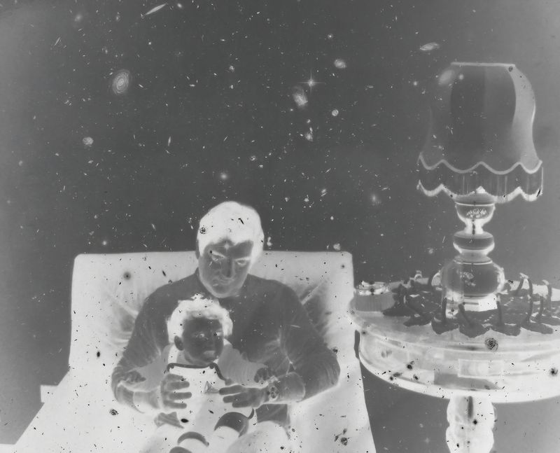 © Filippo Venturi - Father and son. Manipulated family archive photograph. Undefined year.