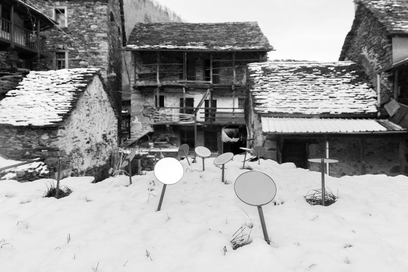 © Filippo Venturi - Art installation in the garden of a private residence. Viganella, 2026.