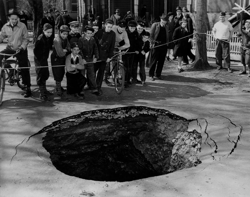 © James Parkin - Collapsing Ground (enlarged press photo, dimensions variable)