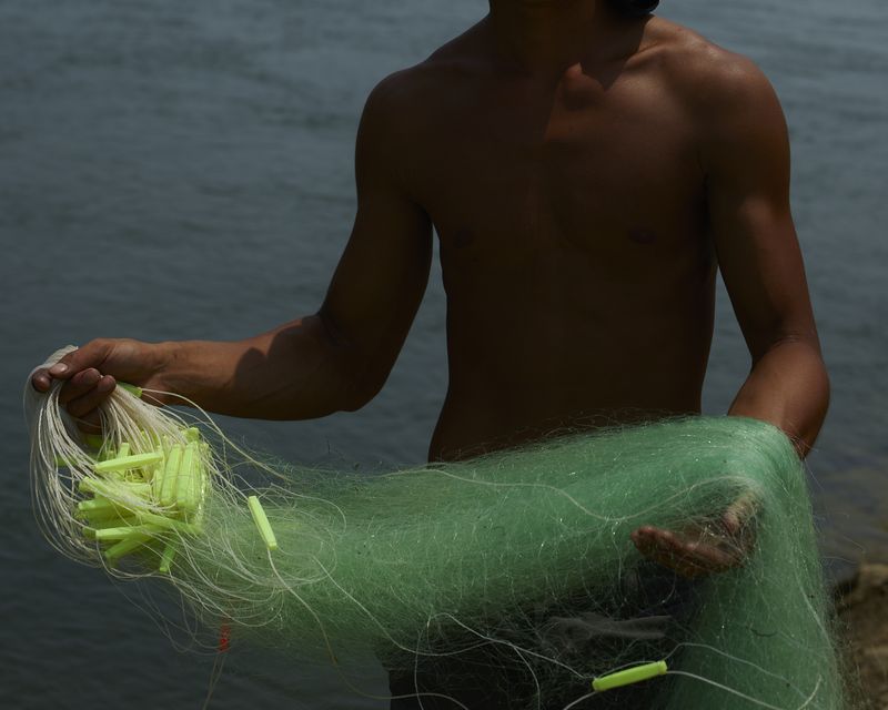 © YANG YANG - Green fishing net.