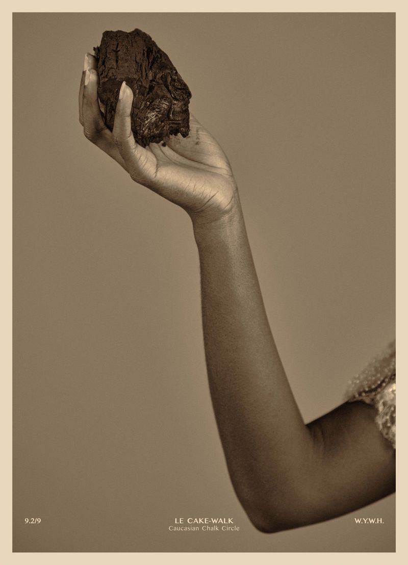 © Heather Agyepong - Le Cake-Walk: Caucasian Chalk Circle (#9.1 & #9.2 Triptych), 2020, Heather Agyepong. (Commissioned by The Hyman Collection)