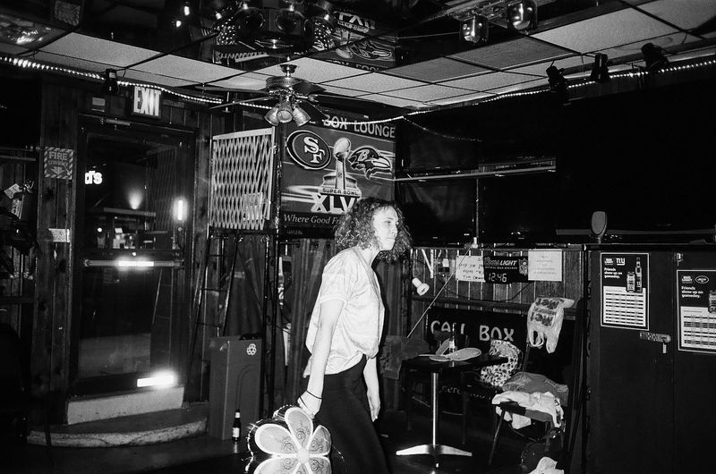 © Nikki Greene - Mary alone on the dancefloor with balloon