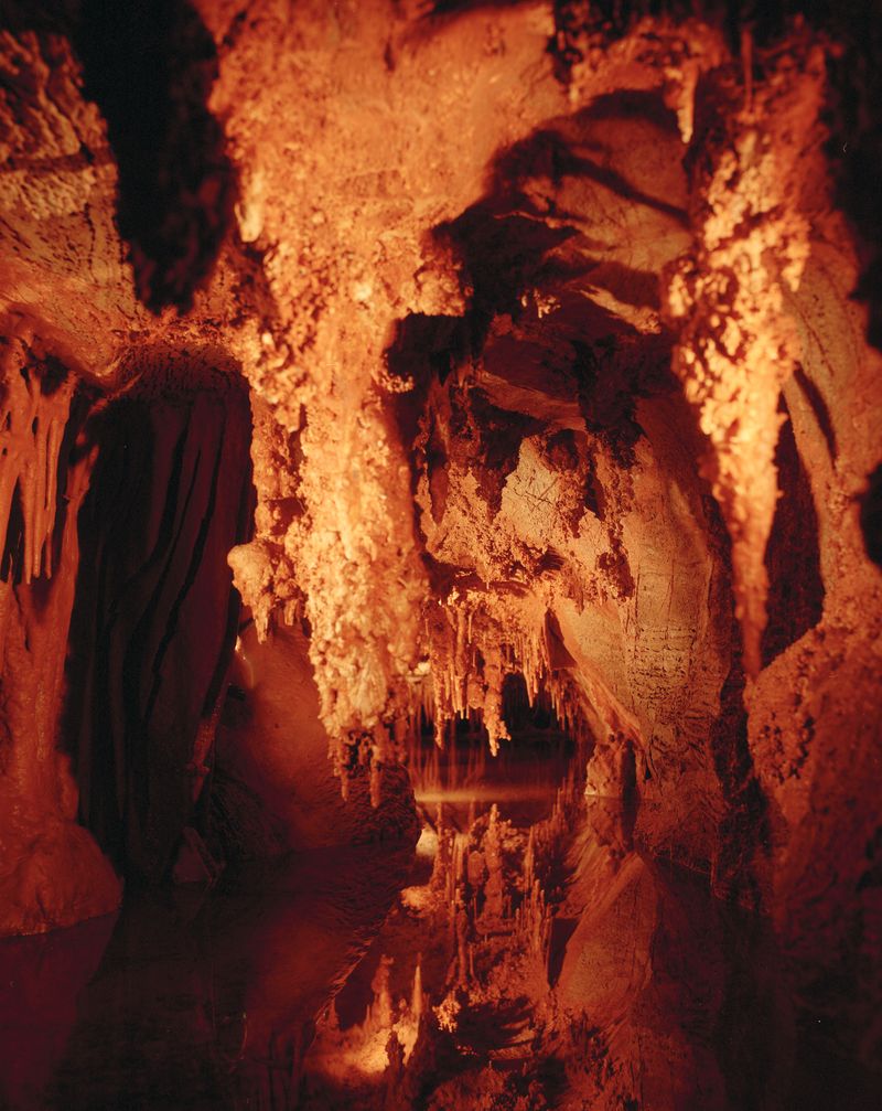 © Nikki Greene - Shenandoah Cavern in Red, Portra 4x5 film