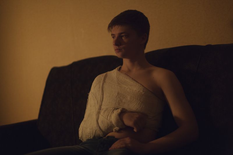 © Kyrre Lien - Nikita, a student in Donetsk a late night. He got in a fight on New Years Eve, which didn't end well.