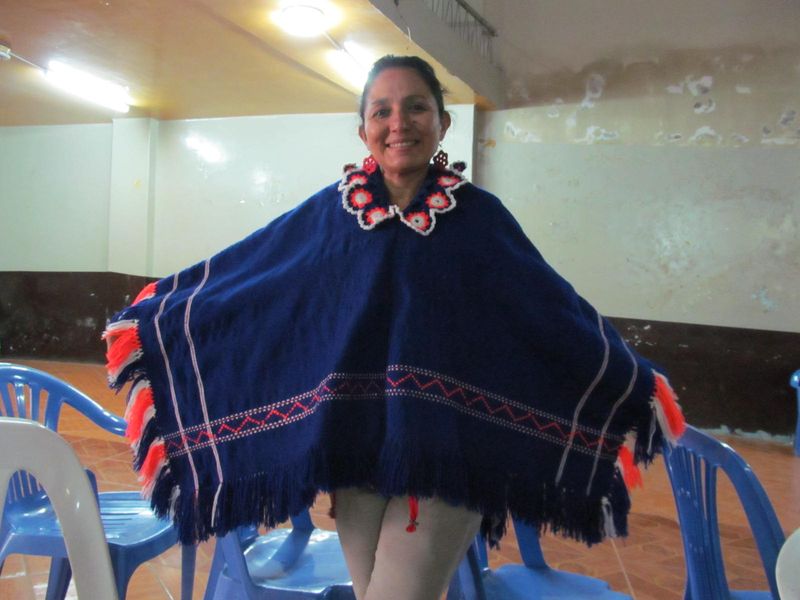 © Karina Orbegozo Lavado - Poncho azul