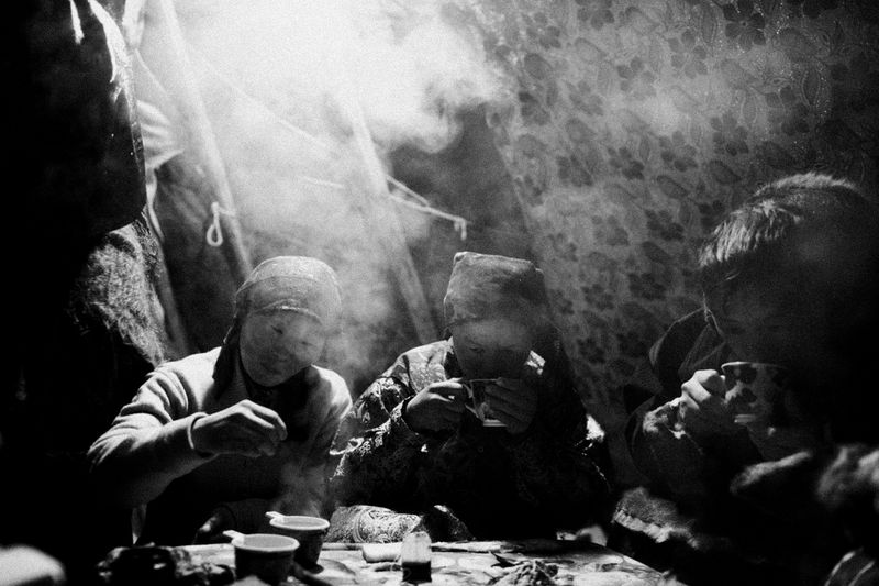 © Tatiana Plotnikova - Tyumen region.The Nenets family in their tent in the tundra.