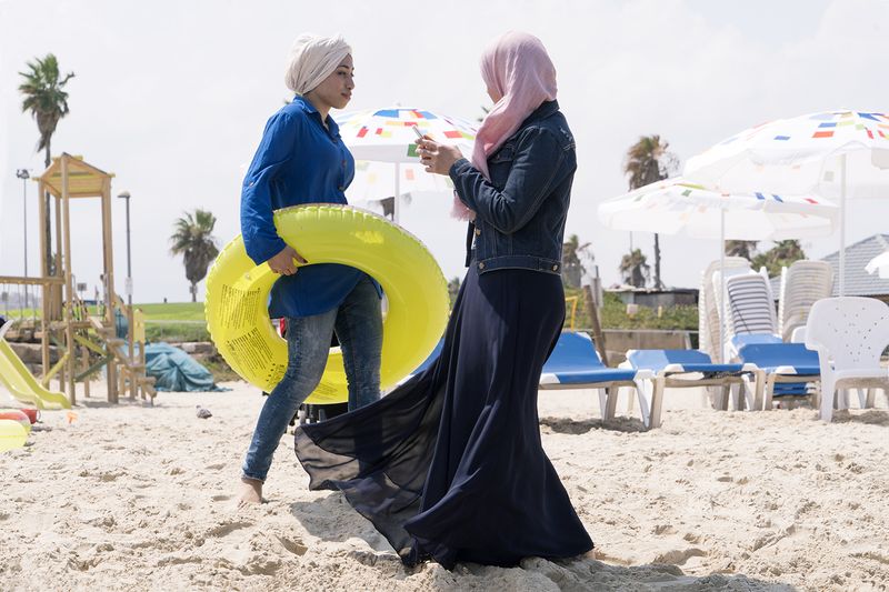 © Deborah Morag - Image from the Palestinian women first time at Tel Aviv beach photography project