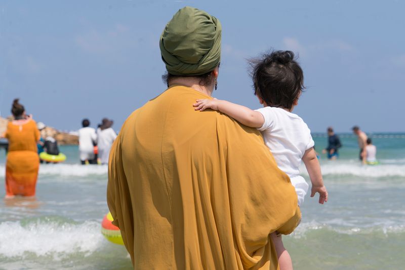 © Deborah Morag - Image from the Palestinian women first time at Tel Aviv beach photography project