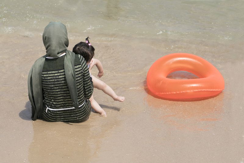 © Deborah Morag - Image from the Palestinian women first time at Tel Aviv beach photography project