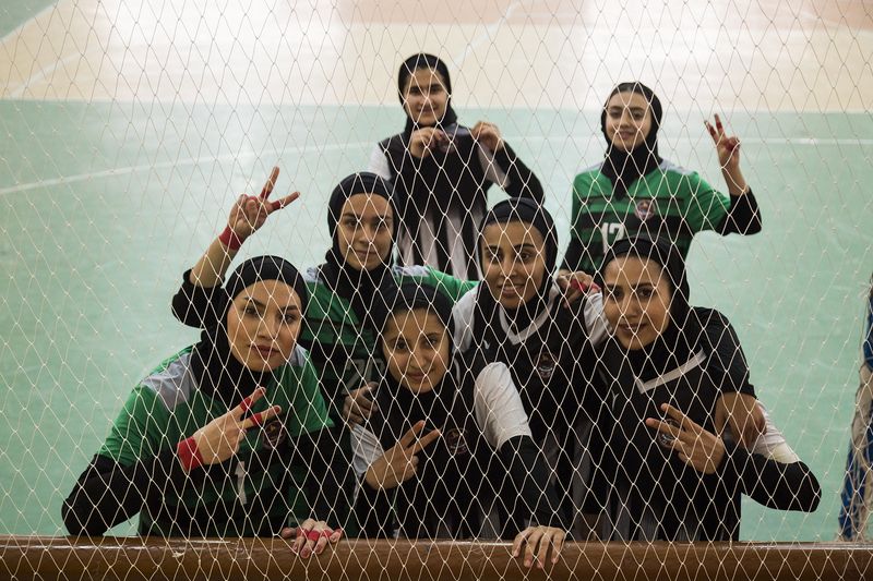 © Azadeh Besharati - Samira and her new friends in Futsal team