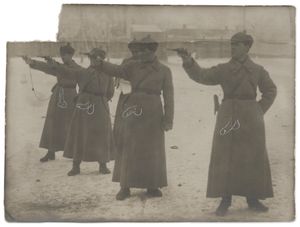 When he spoke he fired imaginary shots with his gun shaped hands