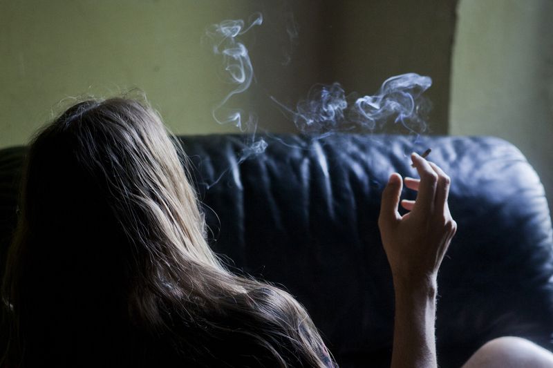 © Diambra Mariani - F. smoking wearing my dress.