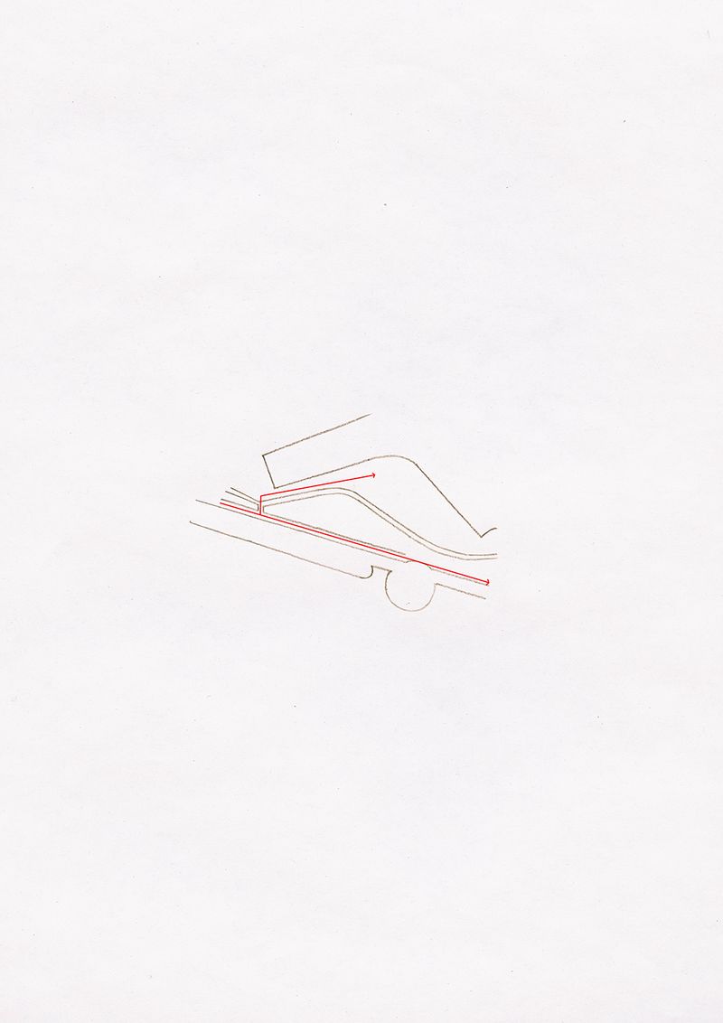 © Esther Hovers - Patterns Of Movement, Red line indicates normative behaviour.