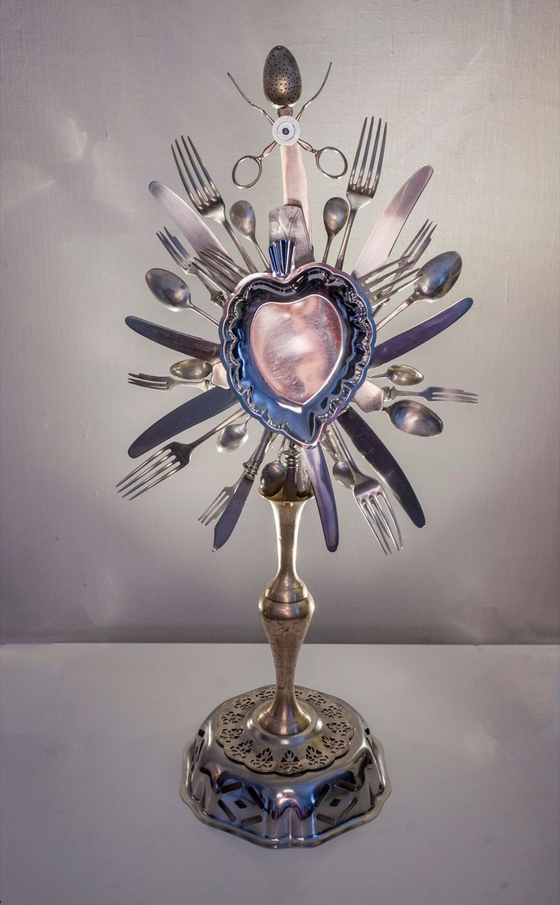 © Olga Kocsi - cutlery monstrance -hommage to Elsa von Freytag-Loringhoven, 2022
