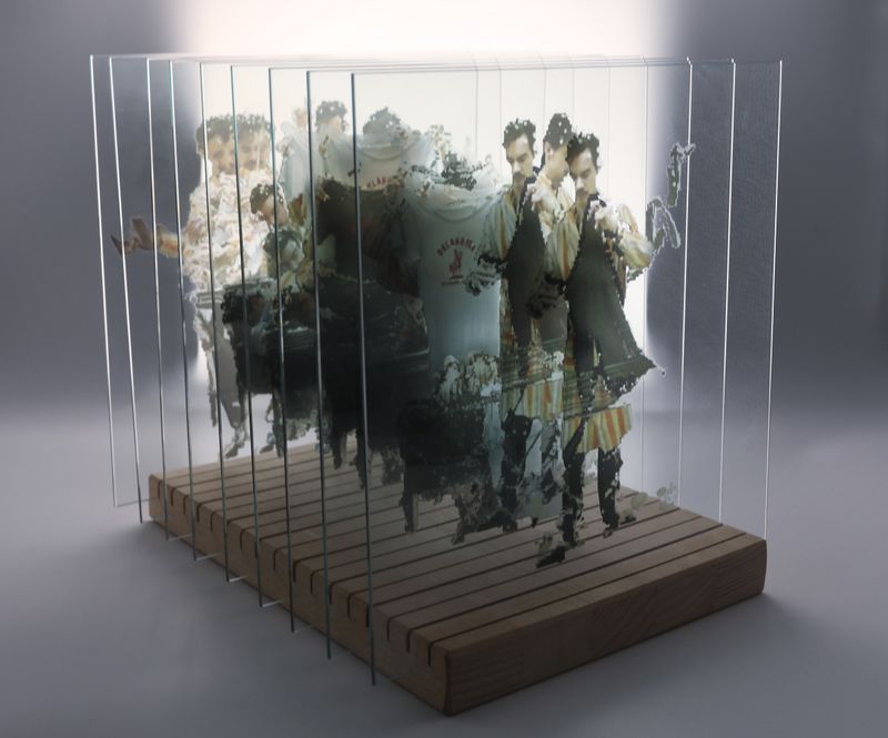 © Olga Kocsi - actor, dancer: hanging laundryglass printed photo  series