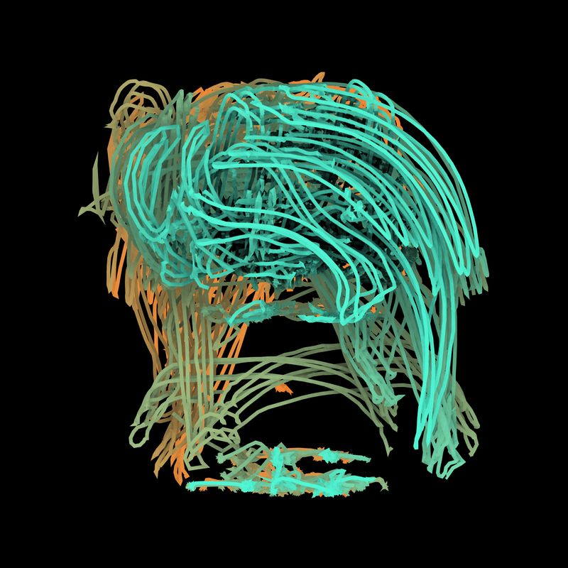 © Olga Kocsi - actor, dancer: hanging laundrymotion drawing by Mocap system