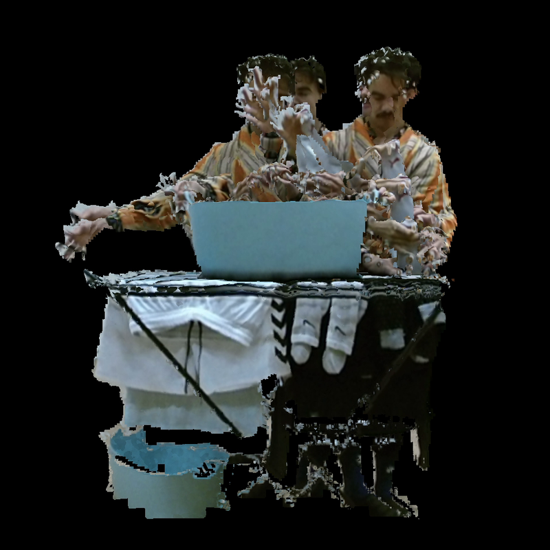 © Olga Kocsi - actor, dancer: hanging laundryVVVV caption digital time capture