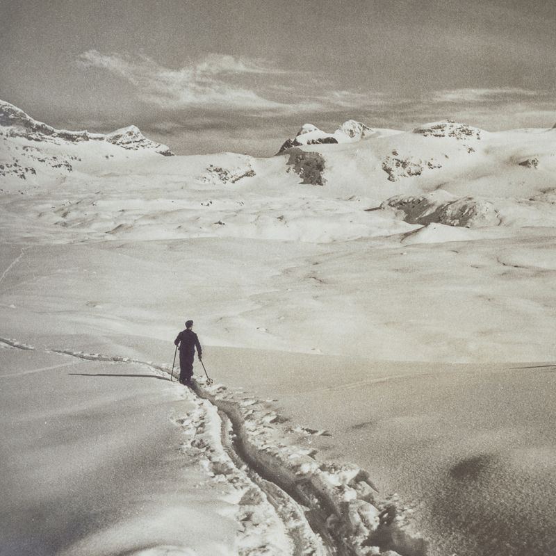 © Filippo Poli - Gazing at the Alpine panorama. Family archive.