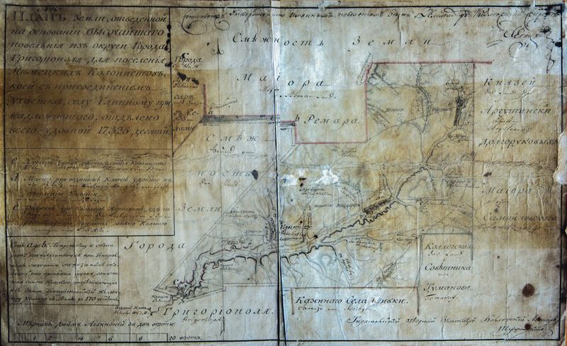 © Anton Polyakov - The plan of Glückstal Valley with Glückstal, Neudorf and Bergdorf colonies