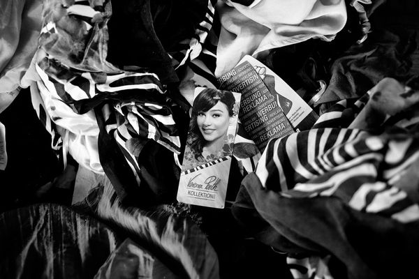© Suvra Kanti Das - Clothing bearing a label that reads "Kollektion" from inside of the collapsed Rana Plaza. Savar, near Dhaka, Bangladesh