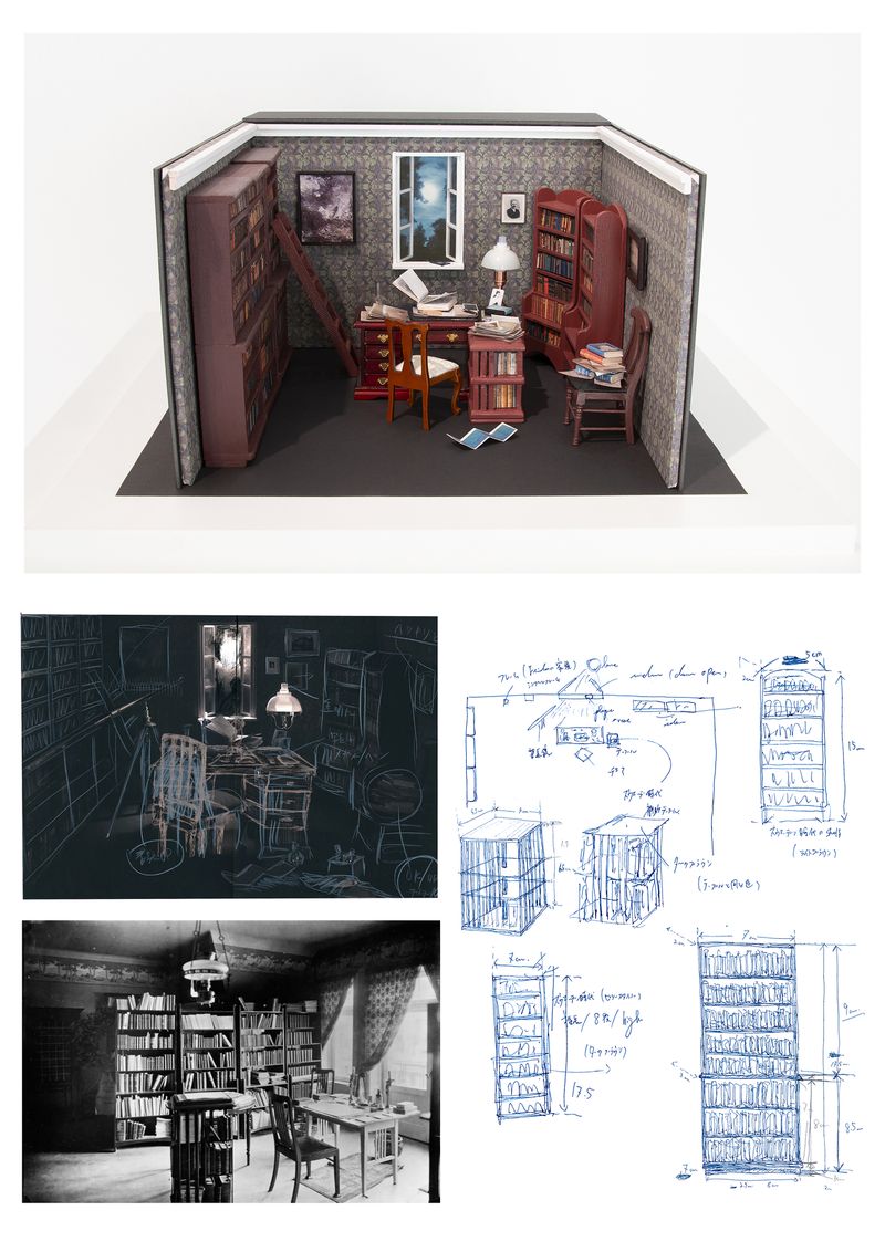 © Hideyuki Ishibashi - A scale model and research for Strindberg's room, 1894 : Prologue: Mirror on the table