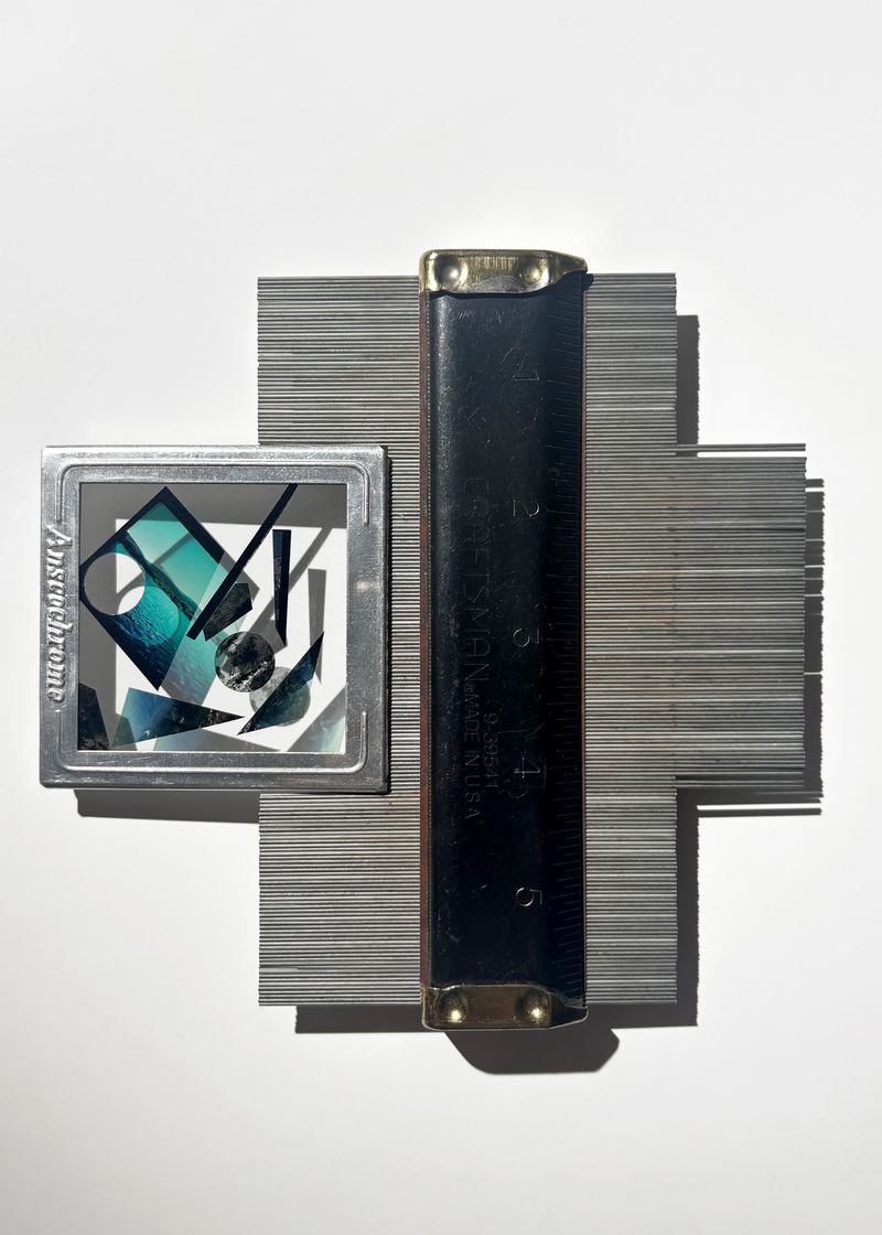 © Charalambos Artemis - Profile gauge, fragmented photographic sailing archive in 6x6cm Anscochrome metal slide mount.