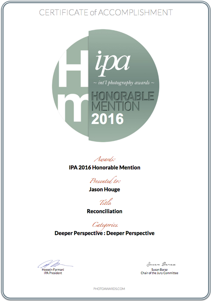 © Jason Houge - Image from the Reconciliation photography project