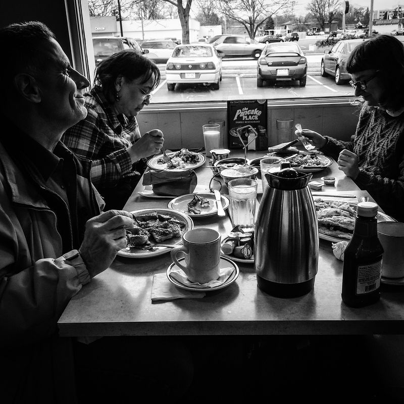 © Jason Houge - Christmas breakfast with my stepdad, Pete, and his fiance, Lana and Kayla. Green Bay, WI 2015