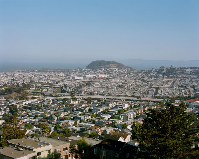 © Quetzal Maucci - The view from Bernal Hill in 2023 overlooking where I grew up in San Francisco, California.