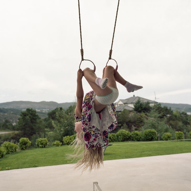 © Mirjam Stenevik - Oline is playing at home, she doesn't go to kindergarten, but is still really happy the summer holiday is here.