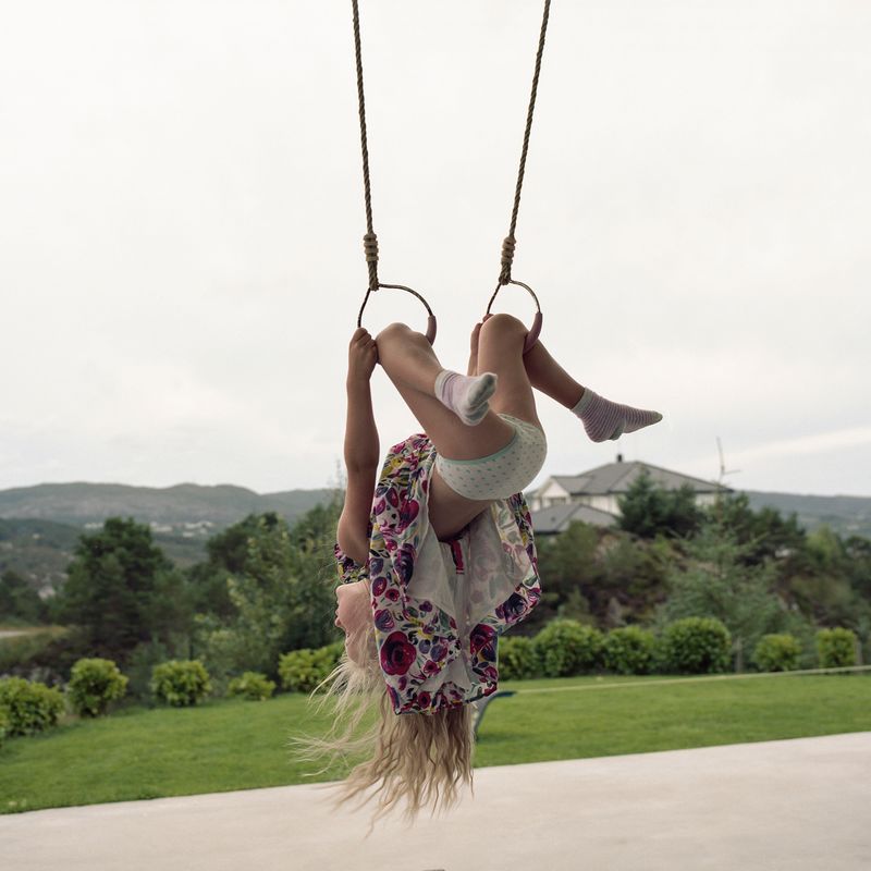 © Mirjam Stenevik - Oline is playing at home, she doesn't go to kindergarten, but is still really happy the summer holiday is here.