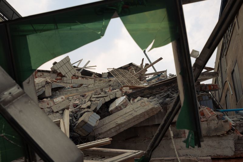 © Patrick Chengzhi Wang - The ruins of a building destroyed during the 7.7-magnitude earthquake on March 28th, 2025, in Mandalay, Myanmar.