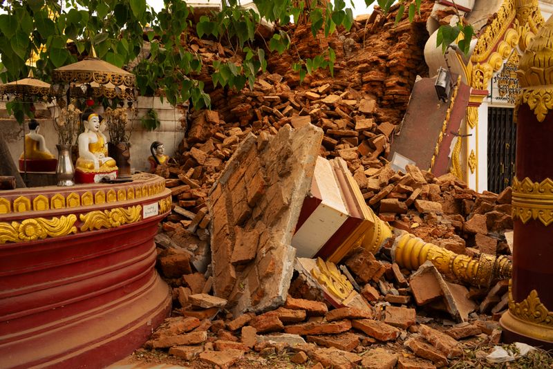 © Patrick Chengzhi Wang - Pagodas destroyed during during the 7.7-magnitude earthquake on March 28th, 2025, in Mandalay, Myanmar.