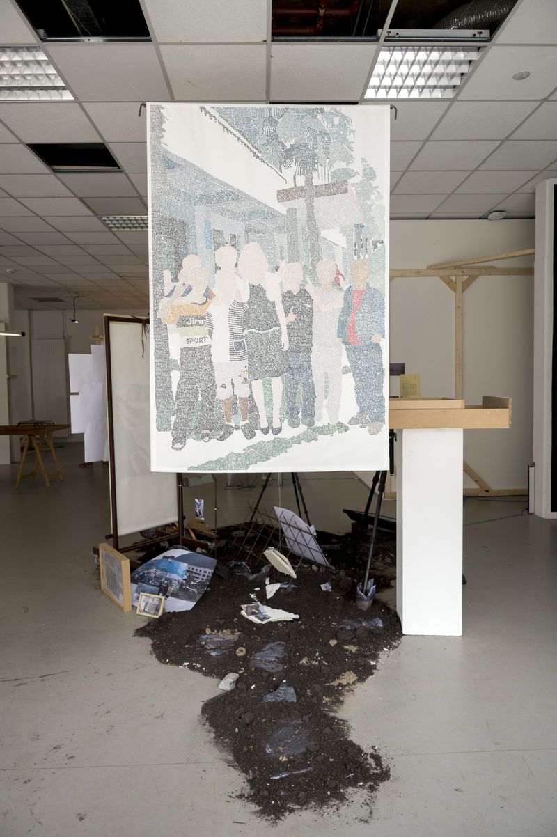 © He Bo - Exhibition Installation 1, Graduation Exhibition 2023, The Royal Academy of Art, The Hague, The Netherlands
