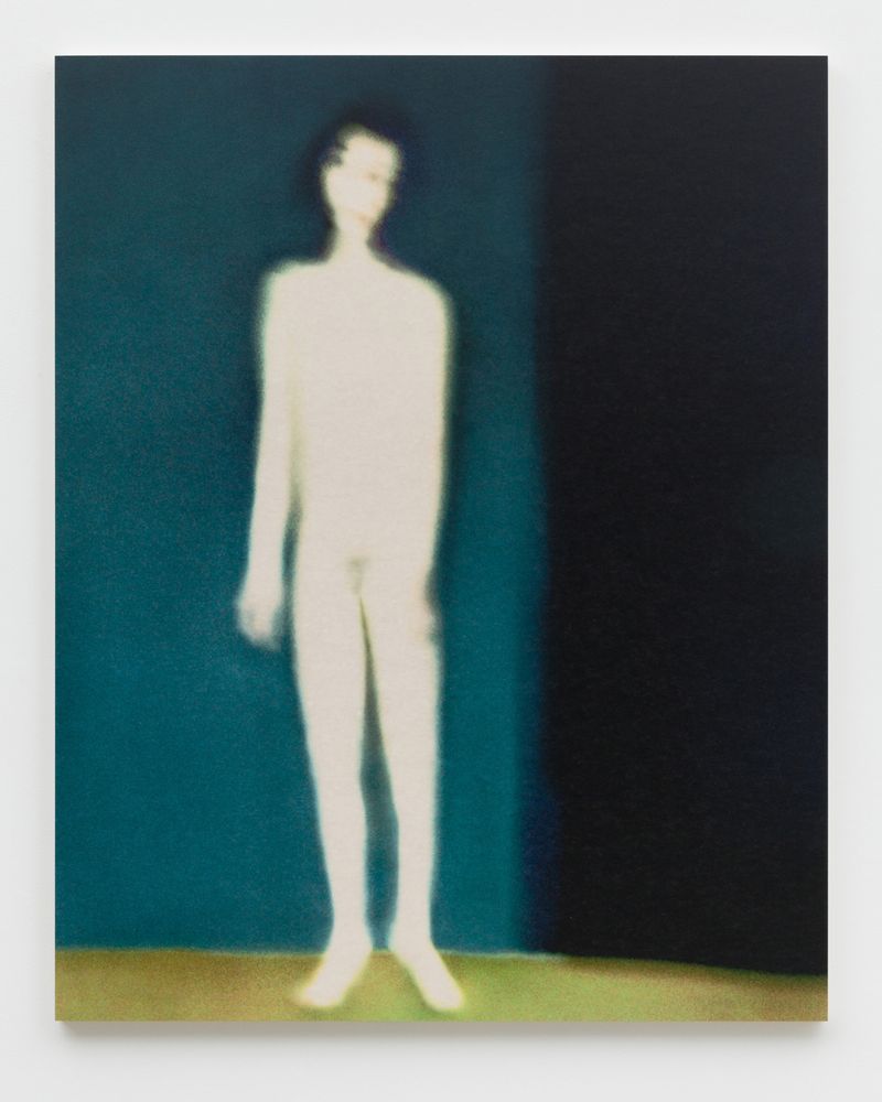 © Jörgen Axelvall - human figure  -  untitled / Aga 4  -  700x825mm washi on wood panel, abraded surface, text in grease pencil