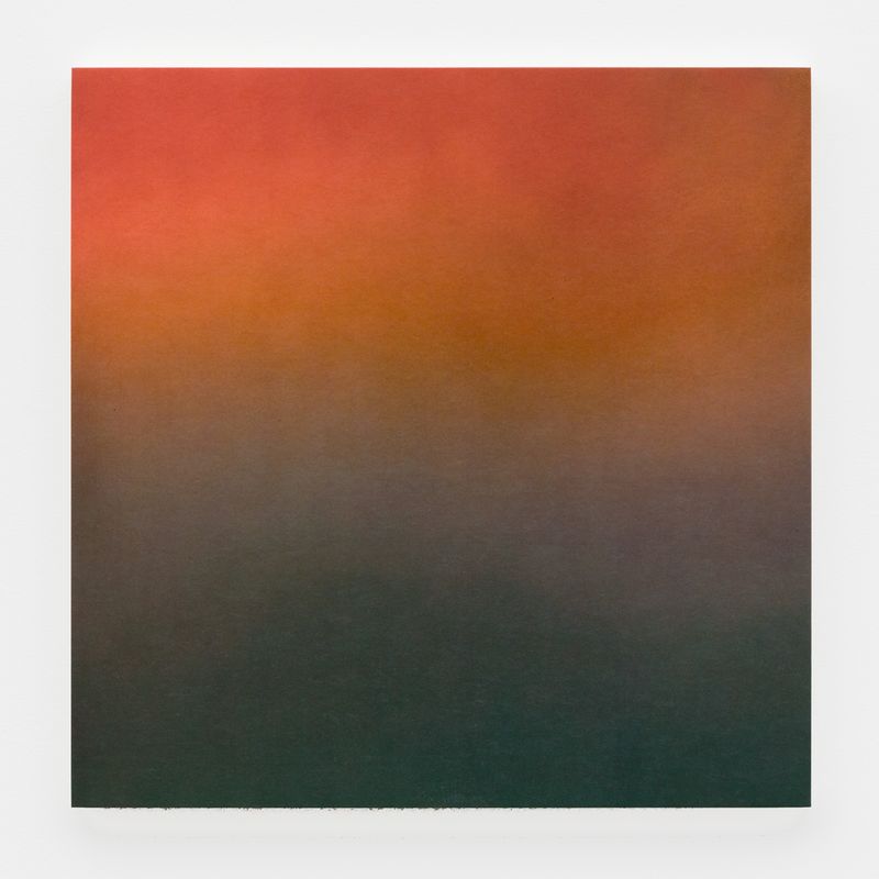 © Jörgen Axelvall - fireworks / untitled / vapors 1  - 350x350mm washi on wood panel, abraded surface
