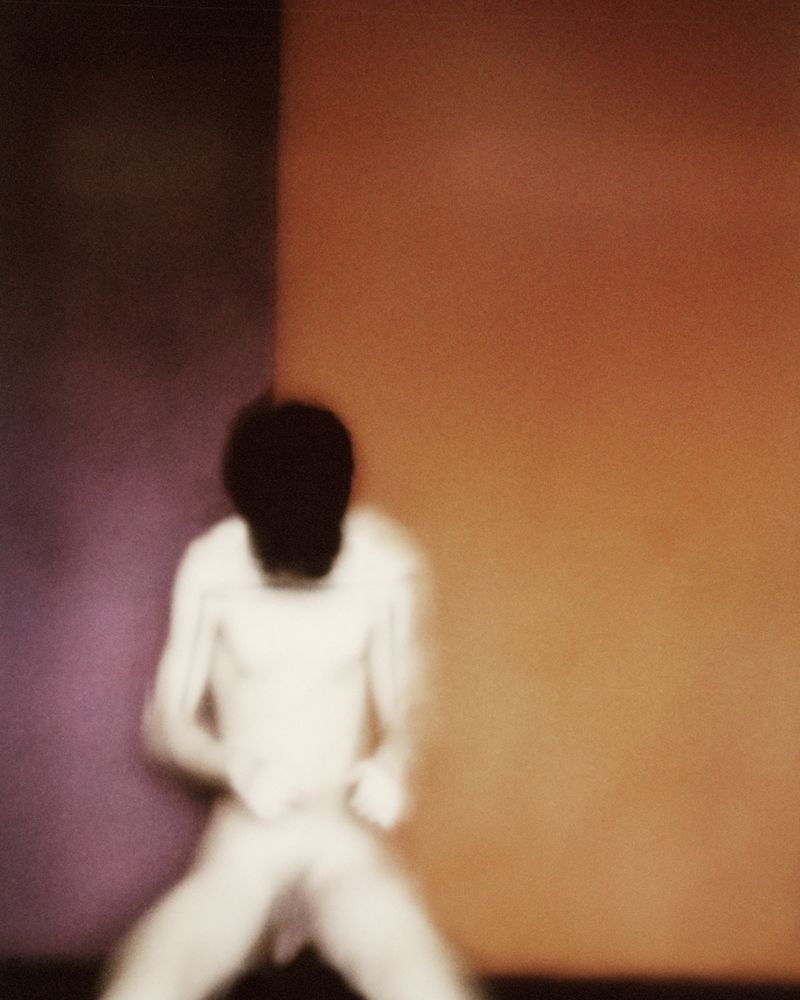 © Jörgen Axelvall - human figure  -  untitled / Kyo 16-  700x825mm washi on wood panel, abraded surface, (text in grease pencil)